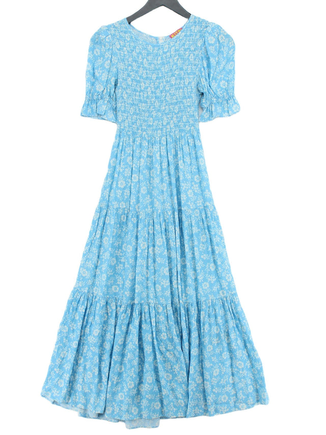Kitri Women's Maxi Dress UK 10 Blue 100% Viscose