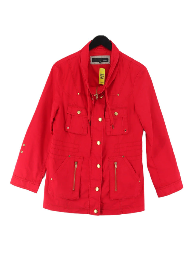 Next Women's Jacket UK 16 Red Polyester with Cotton