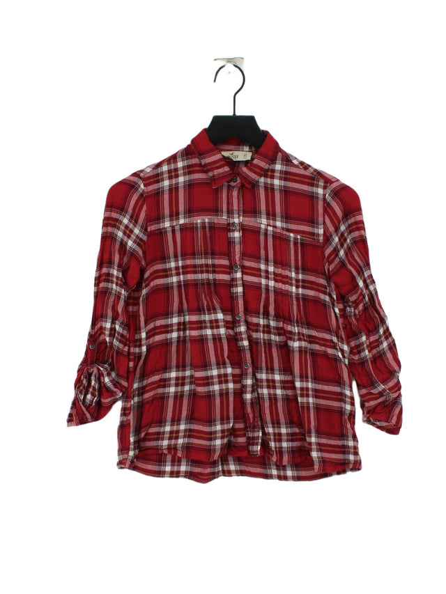 Hollister Women's Shirt XS Red 100% Viscose