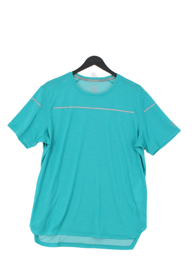 Asics Men's T-Shirt XL Blue 100% Polyester