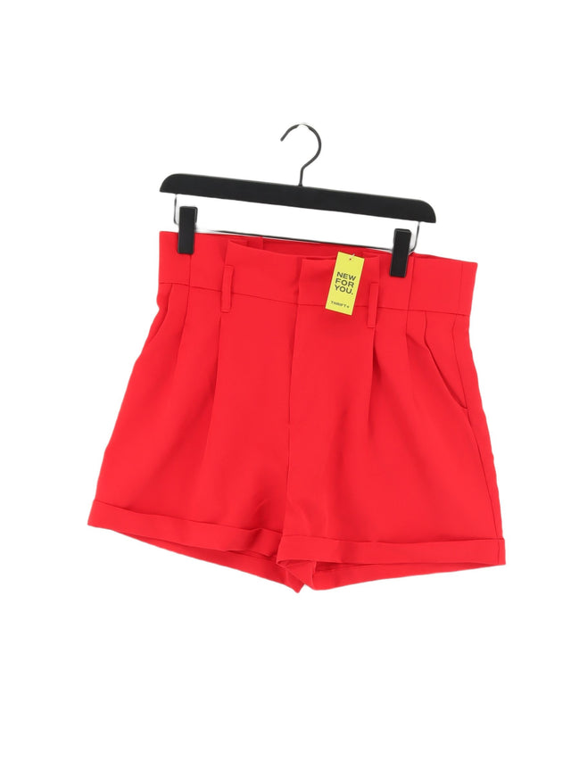 Unique 21 Women's Shorts UK 12 Red Polyester with Other