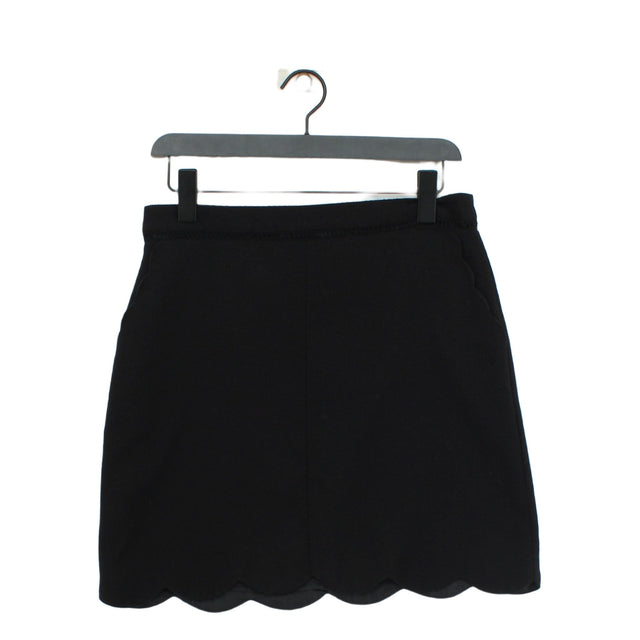 Oasis Women's Midi Skirt UK 12 Black Polyester with Cotton, Elastane, Viscose