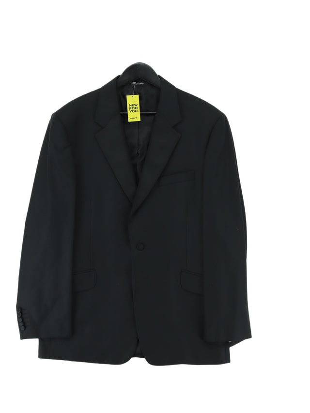 Paul Smith Men's Blazer Chest: 44 in Black Wool with Viscose