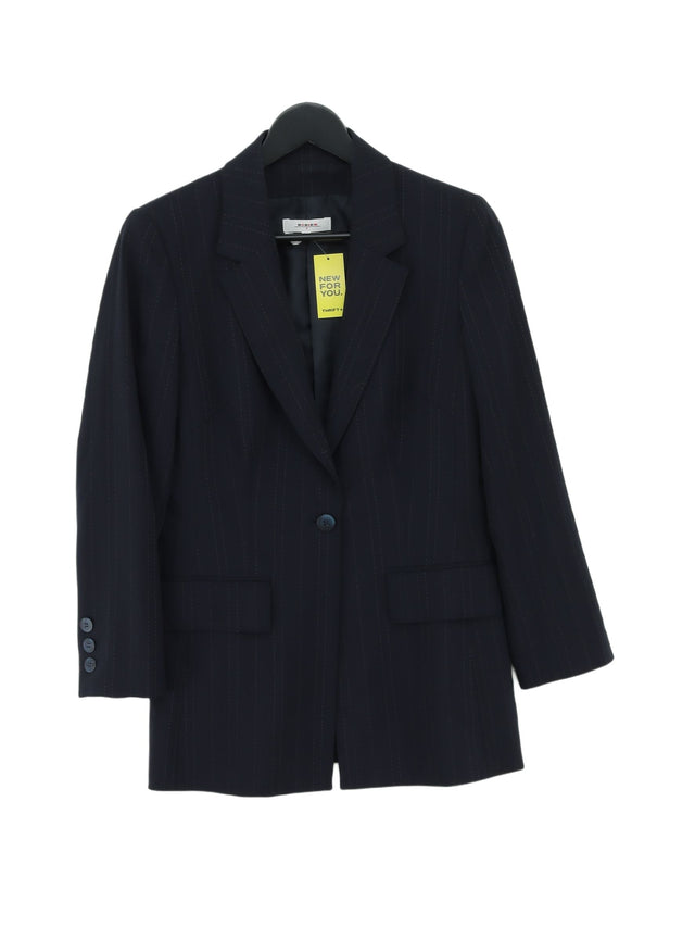 Rodier Women's Blazer UK 12 Black Wool with Other, Polyester