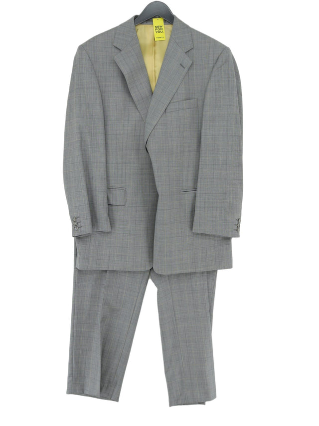 Magee Men's Two Piece Suit Chest: 44 in; Waist: 40 in Grey Viscose with Wool