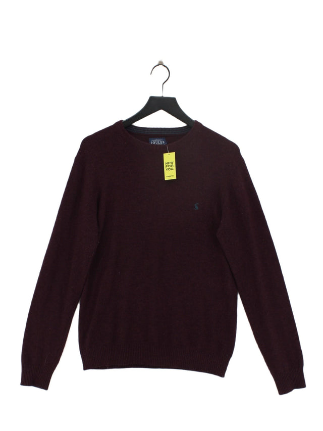Joules Men's Jumper S Purple Wool with Acrylic, Polyamide