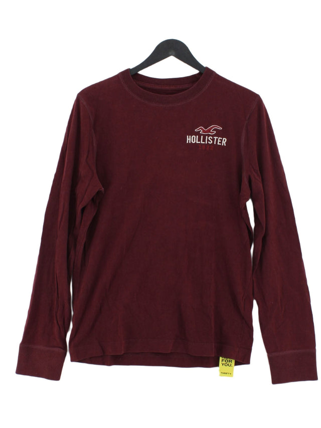 Hollister Women's T-Shirt S Red 100% Cotton