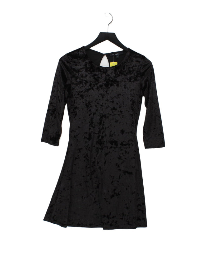 Next Women's Midi Dress UK 6 Black Polyester with Elastane