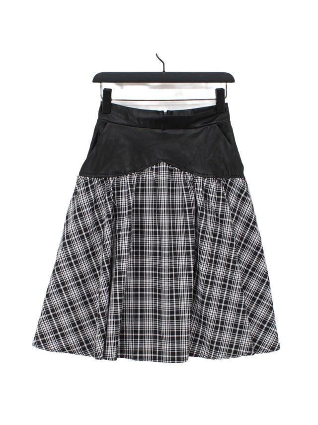 Belle Poque Women's Midi Skirt S Black Spandex with Elastane, Polyester
