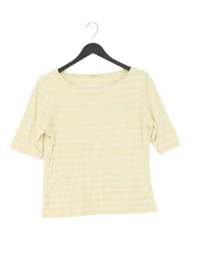 John Lewis Women's Top UK 14 Yellow 100% Cotton