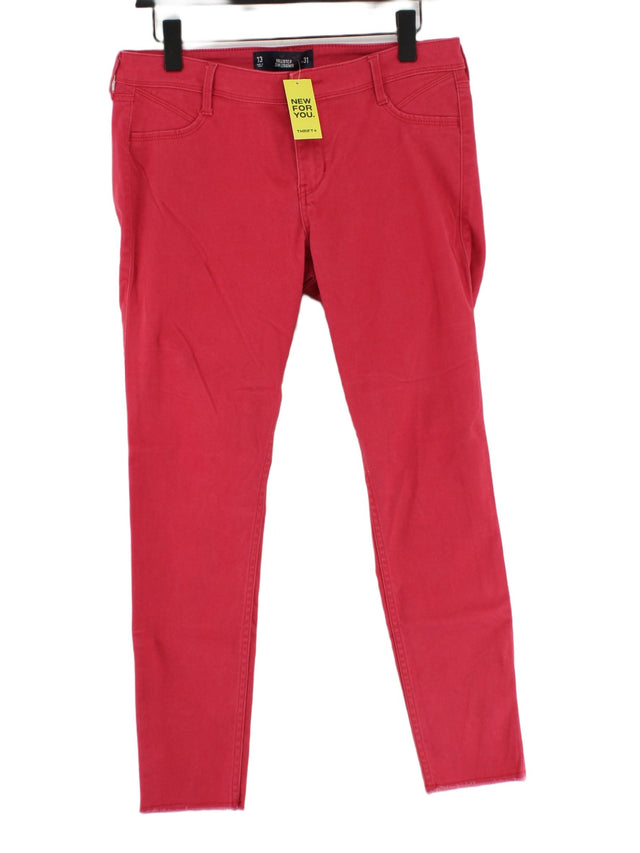 Hollister Women's Leggings W 31 in Red Cotton with Elastane, Polyester, Viscose