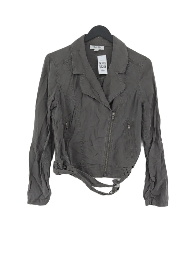 Calvin Klein Women's Jacket UK 6 Grey 100% Lyocell Modal