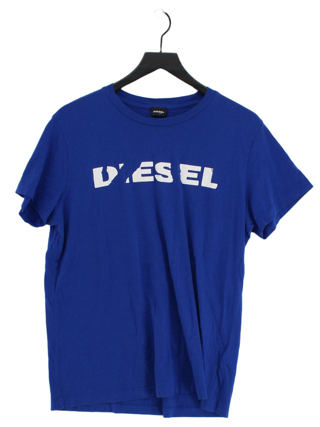 Diesel Men's T-Shirt XL Blue 100% Cotton