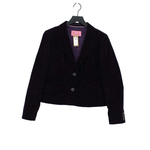 Charles Wilson Women's Blazer UK 18 Purple Cotton with Polyester