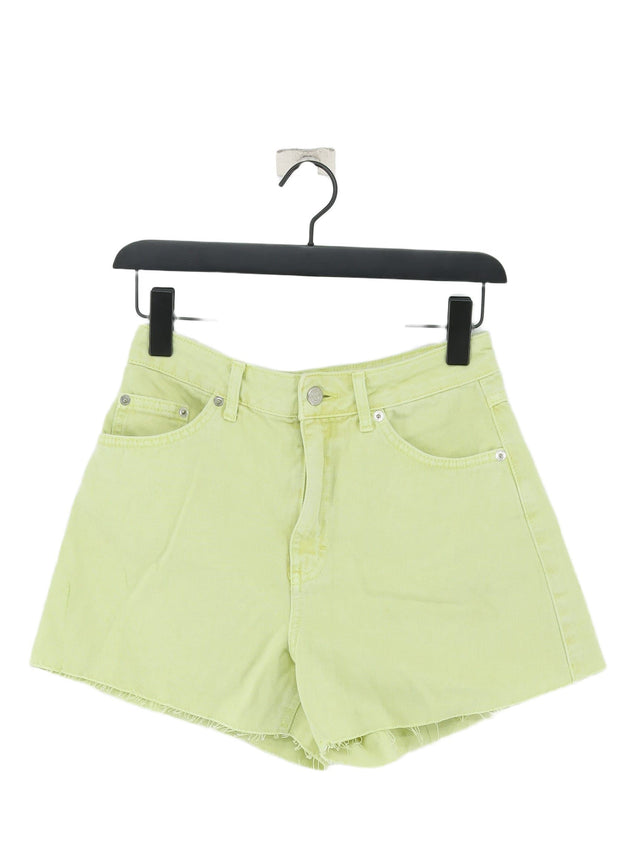 Topshop Women's Shorts UK 8 Green Cotton with Polyester