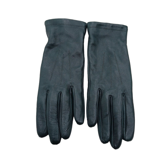 John Lewis Women's Gloves S Green Leather with Polyester