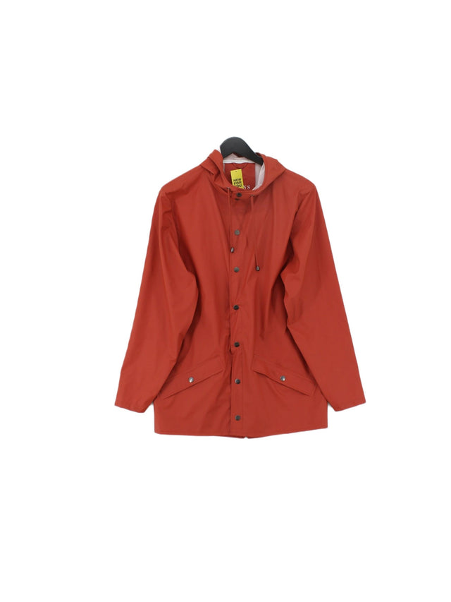 Rains Women's Coat XS Orange 100% Polyester