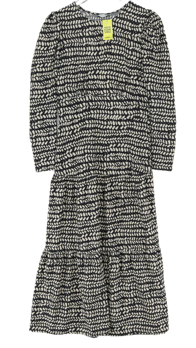 Topshop Women's Maxi Dress UK 10 Black Polyester with Elastane