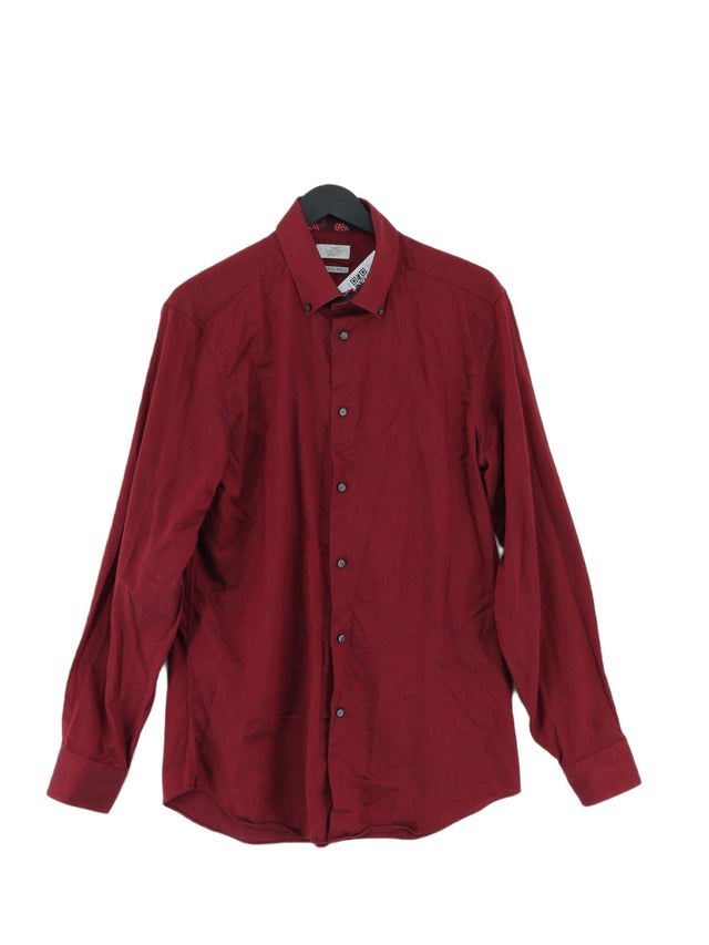 Next Men's Shirt Chest: 39 in Red 100% Cotton