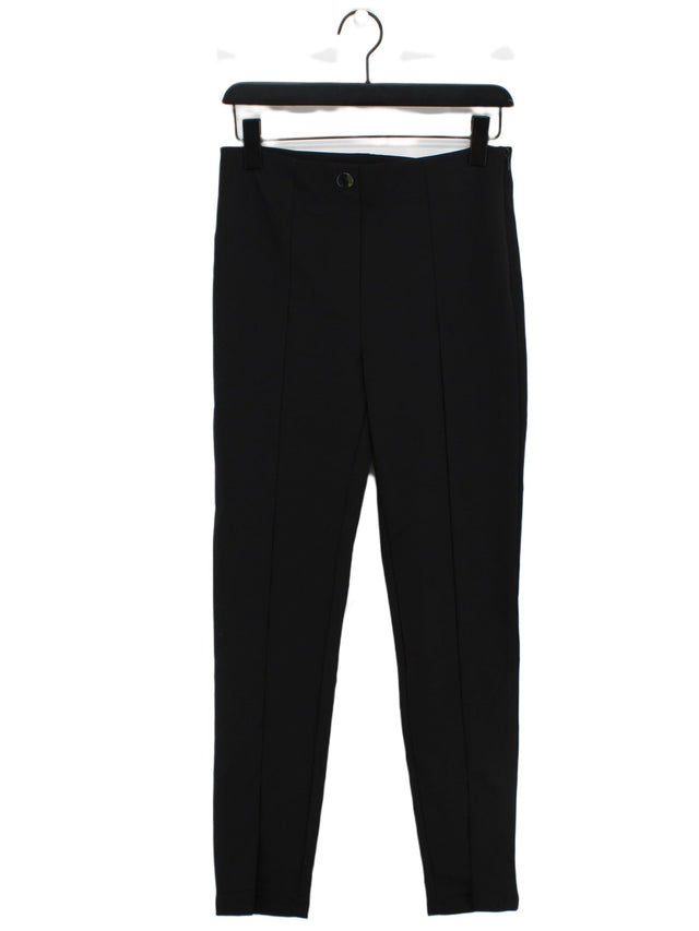 Zara Women's Suit Trousers M Black Polyamide with Elastane