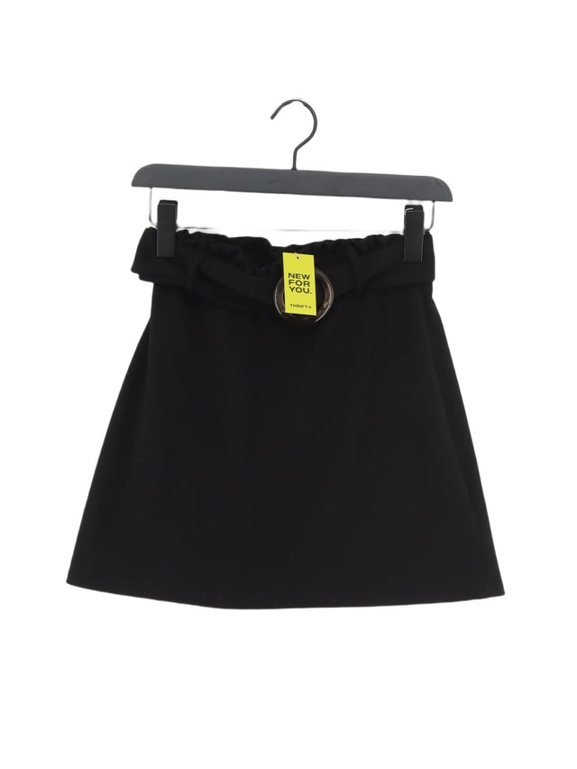 New Look Women's Mini Skirt UK 8 Black Elastane with Polyester