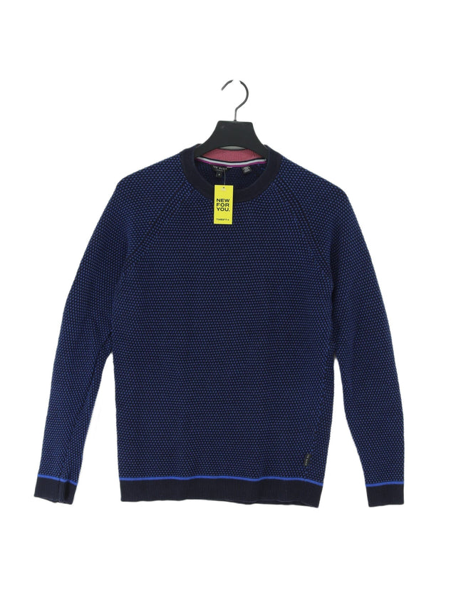 Ted Baker Men's Jumper M Blue Cotton with Polyester