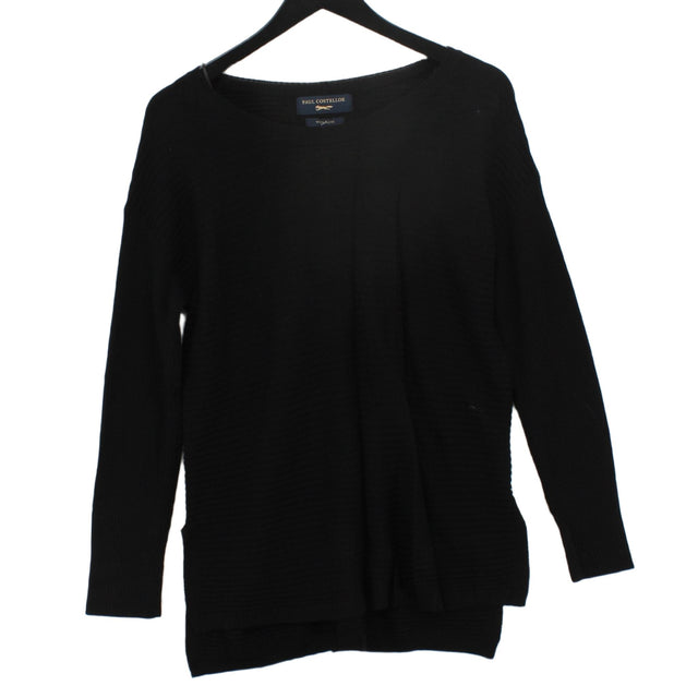 Paul Costelloe Women's Jumper UK 12 Black 100% Cotton