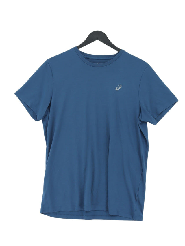 Asics Men's T-Shirt L Blue 100% Other