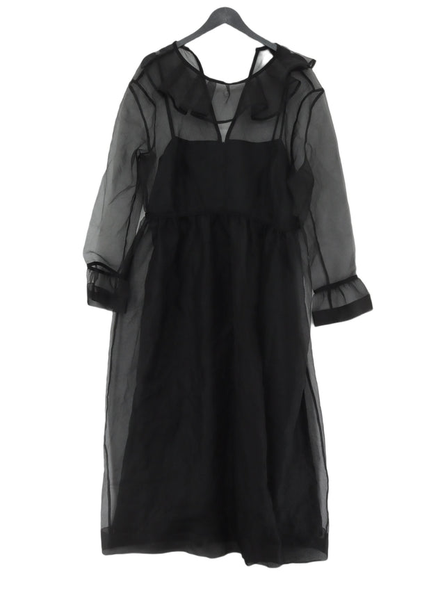 Orla Kiely Women's Maxi Dress UK 12 Black 100% Polyester