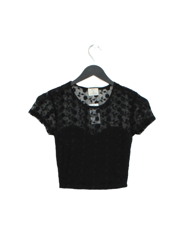 Pins And Needles Women's Top XS Black Nylon with Polyester
