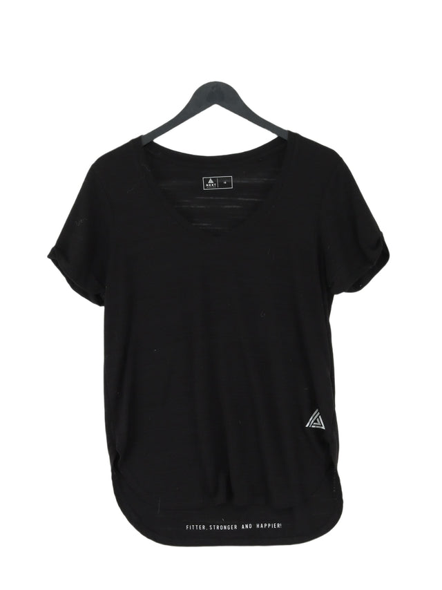 Next Women's T-Shirt UK 12 Black Viscose with Polyester