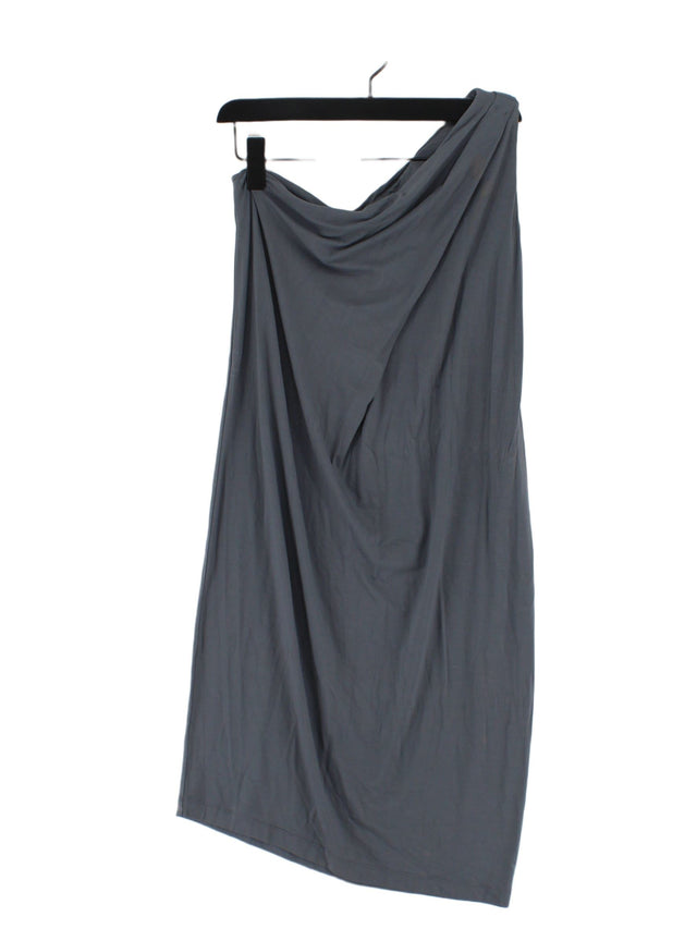 Love Moschino Women's Midi Dress UK 10 Grey Viscose with Elastane