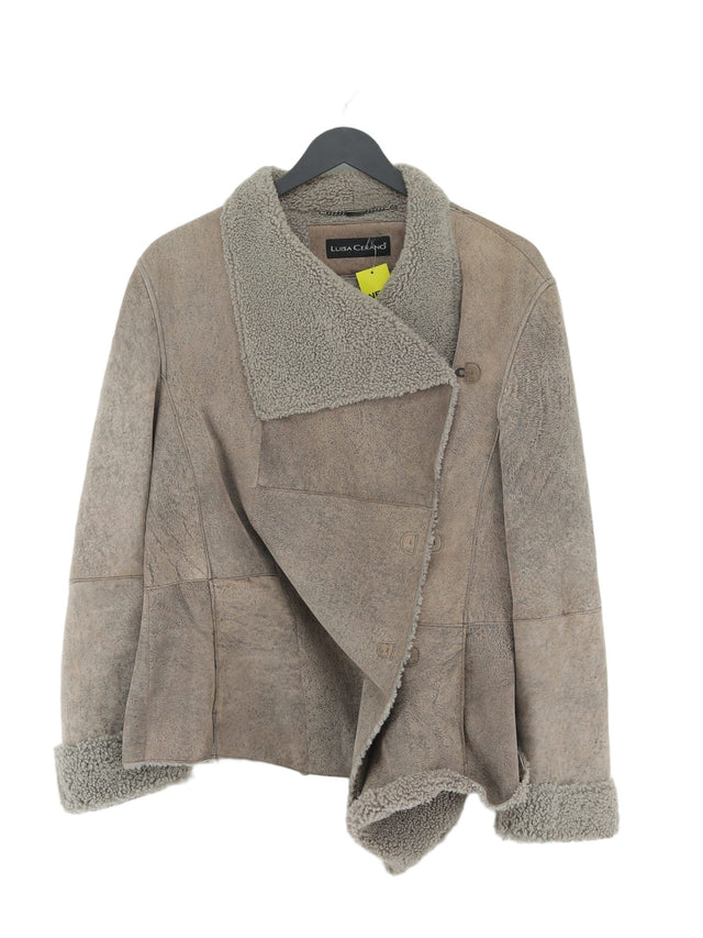 Luisa Cerano Women's Jacket UK 16 Grey 100% Wool