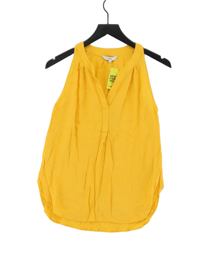 Next Women's T-Shirt UK 6 Yellow 100% Viscose