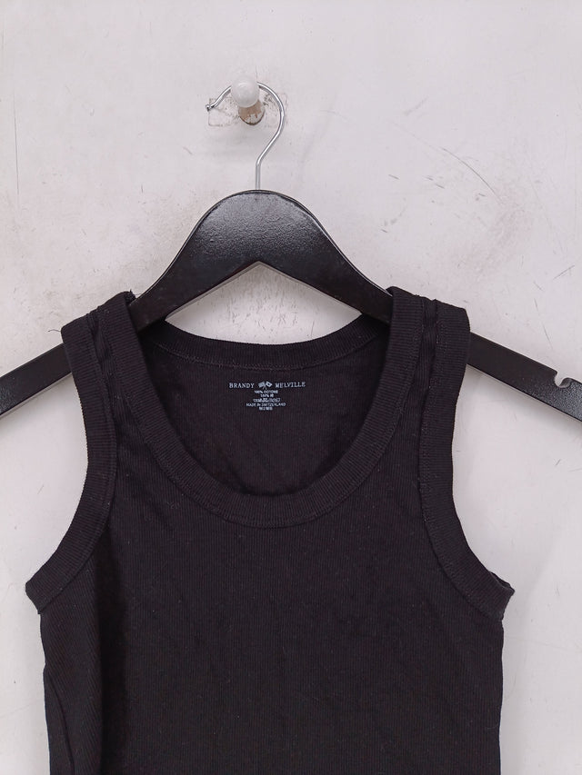 Brandy Melville Women's T-Shirt Xs Black 100% Cotton