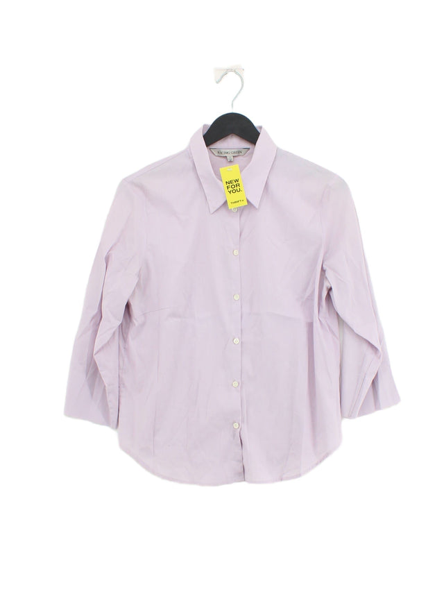 Racing Green Women's Shirt UK 12 Purple Cotton with Polyester