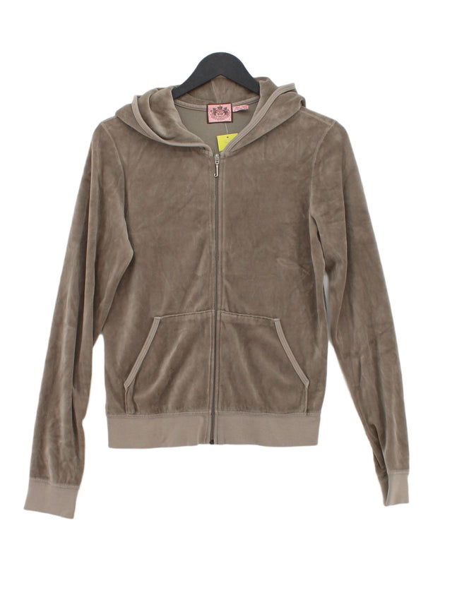 Juicy Couture Women's Hoodie L Brown Cotton with Polyester