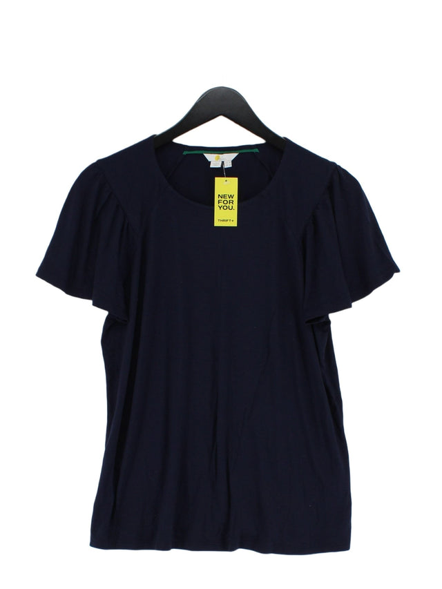 Boden Women's T-Shirt UK 14 Blue Viscose with Elastane