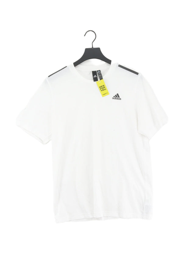 Adidas Men's T-Shirt M White 100% Cotton