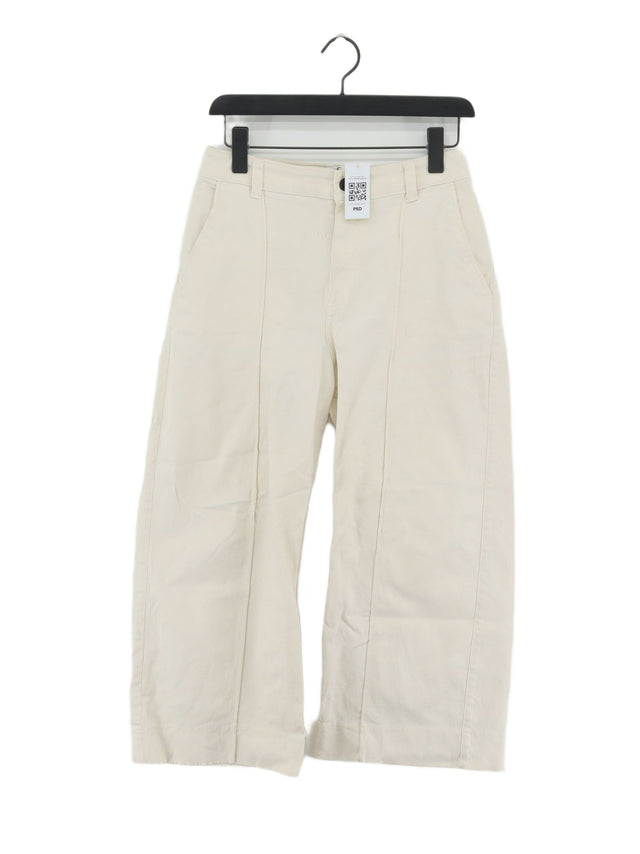 Hollister Women's Trousers M Cream Cotton with Elastane