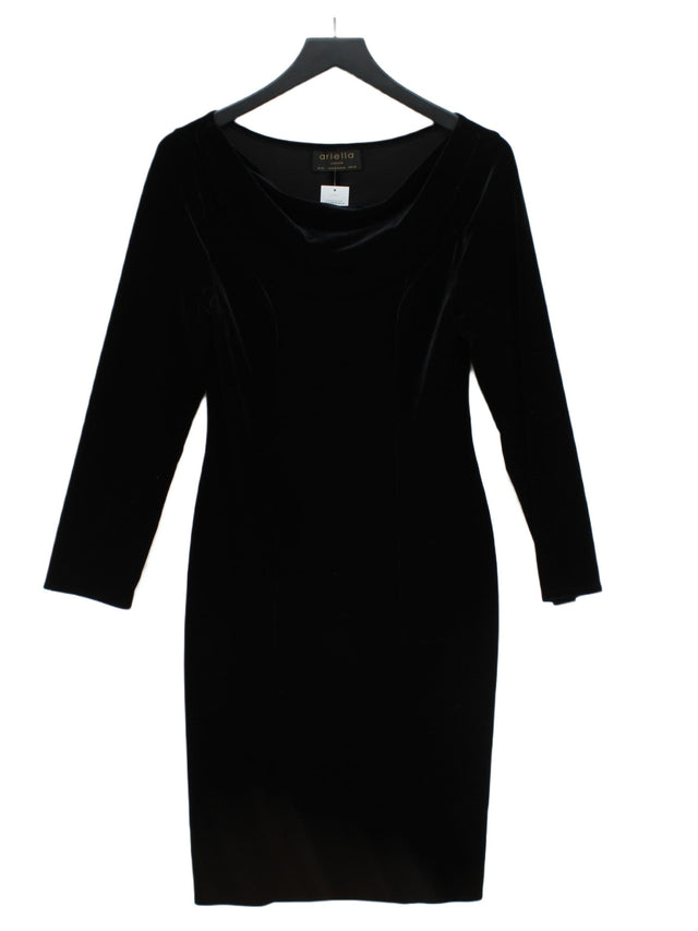 Ariella Women's Midi Dress UK 8 Black Polyester with Elastane