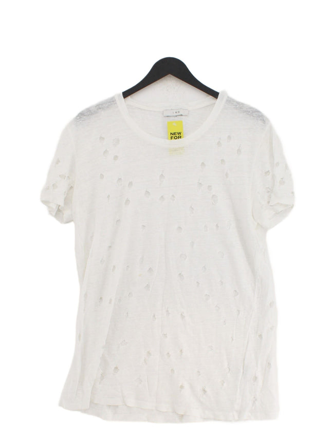 IRO Women's T-Shirt S White 100% Linen