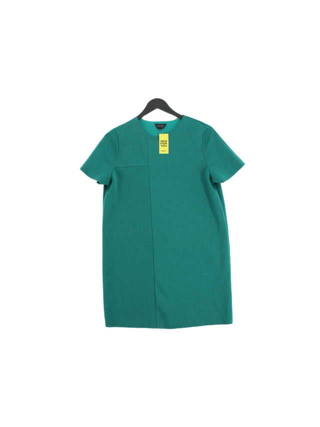 Topshop Women's Midi Dress UK 12 Green Polyester with Elastane
