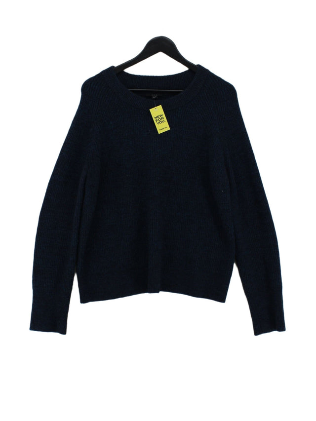 COS Women's Jumper M Blue Cotton with Elastane, Other, Polyamide, Wool