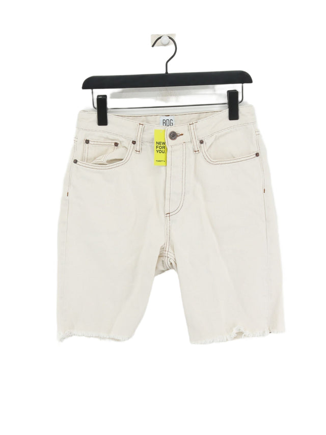 Urban Outfitters Men's Shorts W 30 in Cream 100% Cotton