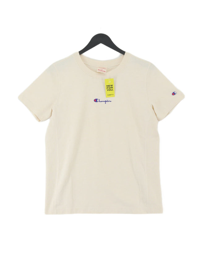 Champion Women's T-Shirt M Cream Cotton with Other