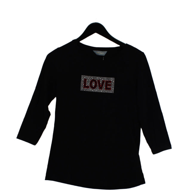 Ruth Langsford Women's T-Shirt XS Black Cotton with Elastane, Lyocell Modal