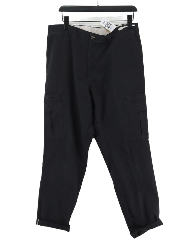 Dickies Men's Trousers W 36 in Black Polyester with Cotton