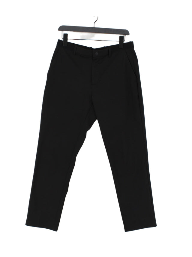 Uniqlo Women's Trousers M Black Polyester with Spandex