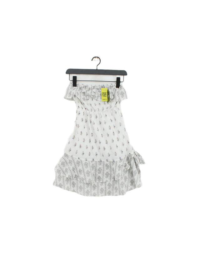 Next Women's Mini Dress UK 8 White 100% Cotton